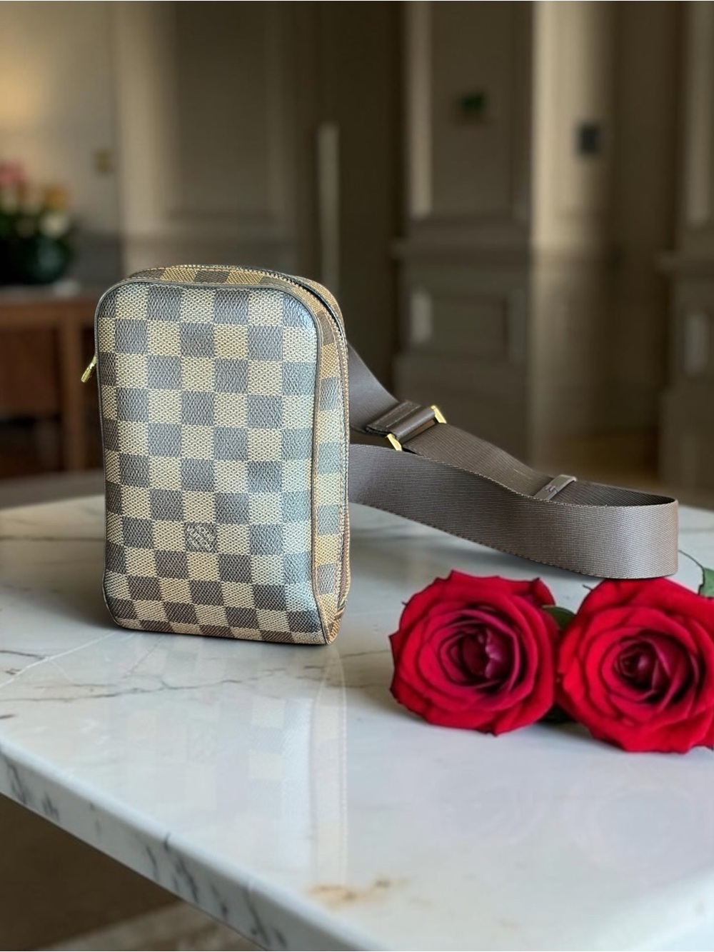 Louis Vuitton Damier Ebene Geronimos Sling/Bumbag COA Authentic